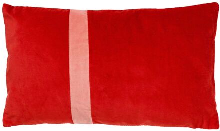 Dutch Decor PIPPA - Sierkussen velvet Aurora Red 30x50 cm - rood