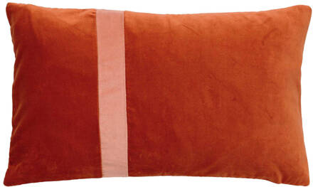 Dutch Decor Pippa - Sierkussen Velvet Potters Clay 30x50 Cm - Oranje - Oranje