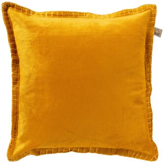 Dutch Decor REBEL - Kussenhoes velvet 45x45 cm Golden Glow - geel