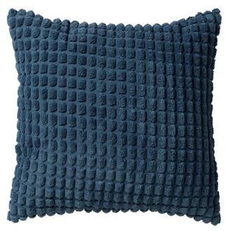 Dutch Decor ROME - Kussenhoes 45x45 cm - 100% polyester - effen kleur - Insignia Blue - donkerblauw