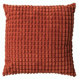 Dutch Decor ROME - Kussenhoes 45x45 cm - 100% polyester - effen kleur - Potters Clay - oranje Rood