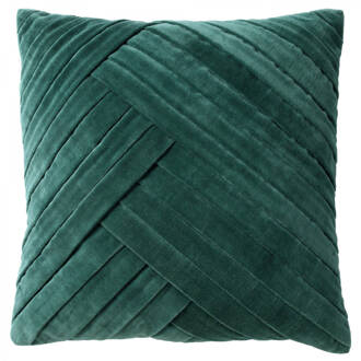 Dutch Decor Sierkussen 45x45 cm - GIDI - velvet - effen kleur - groen