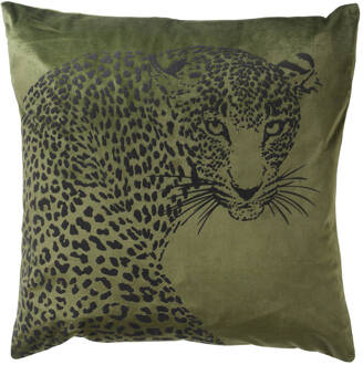 Dutch Decor SIMBA - Kussenhoes met dierenprint 45x45 cm Chive - groen