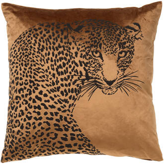 Dutch Decor SIMBA - Kussenhoes met dierenprint 45x45 cm Tobacco Brown - bruin