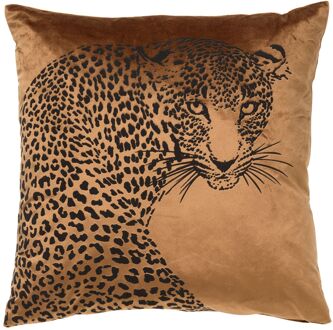 Dutch Decor SIMBA - Kussenhoes met dierenprint 45x45 cm Tobacco Brown - bruin