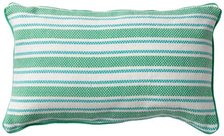 Dutch Decor STRIPES - Kussenhoes katoen 30x50 cm - Emerald - groen - streepjes