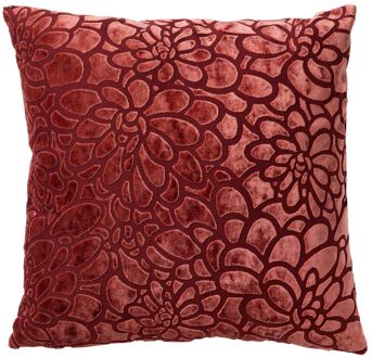 Dutch Decor TYLA - Kussenhoes velvet 45x45 cm Merlot - rood