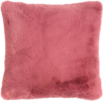 Dutch Decor Zaya - Sierkussen Unikleur 45x45 Cm Dusty Rose - Roze - Roze