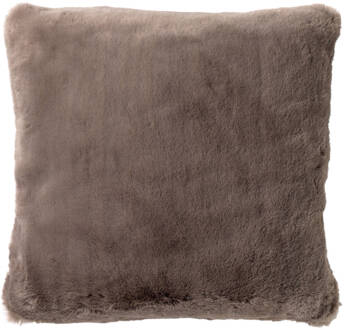 Dutch Decor Zaya - Sierkussen Unikleur Driftwood 45x45 Cm - Taupe