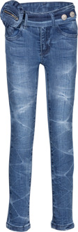 Dutch Dream Denim Meisjes skinny jeans broek Ngombe - Midden blauw - Maat 116