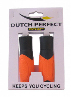 Dutch perfect handvat 215 Comfort rubber 120 mm oranje/zwart per set