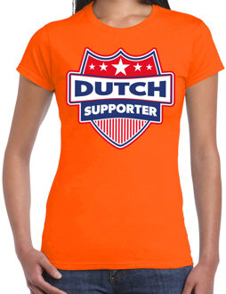 Dutch supporter schild t-shirt oranje voor dames - Nederland landen t-shirt / kleding - EK / WK / Olympische spelen outfit XL