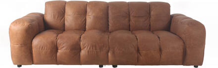 Dutchbone 3-zits Bank 'Hackman' Leder, kleur Cognac