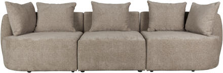 Dutchbone 4,5-zits Bank 'Rocca' Geweven stof, kleur Cappuccino