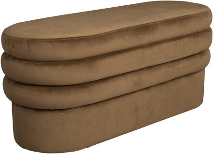 Dutchbone Aditi Bankje - B 93 cm - Cognac Bruin