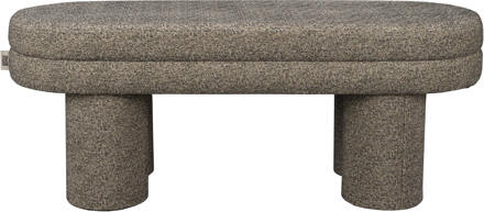 Dutchbone Bankje 'Fern' Bouclé, kleur Zwart