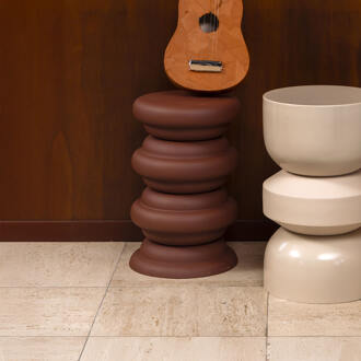 Dutchbone Bijzettafel/Kruk 'Artemis' kleur Terra