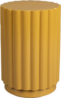 Dutchbone Bijzettafel/Kruk 'Camila' kleur Okergeel