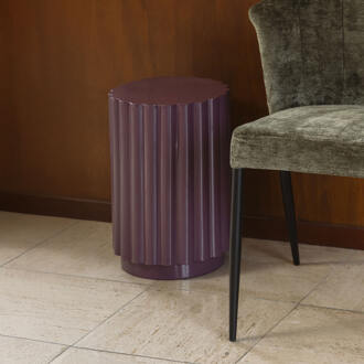 Dutchbone Bijzettafel/Kruk 'Camila' kleur Plum