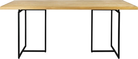 Dutchbone Class Eettafel Visgraat - 220 x 90 cm - Bruin Beige