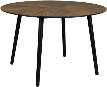 Dutchbone Clover Eettafel - Ø 120 cm - Bruin Bruin, Zwart