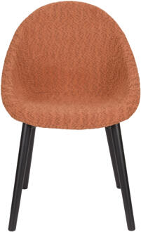 Dutchbone Eetkamerstoel 'Fenna' Bouclé, kleur Terra