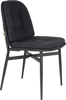 Dutchbone Eetkamerstoel 'Jade' kleur Donkerblauw