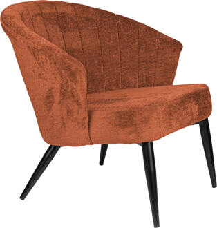 Dutchbone Fauteuil 'Georgia' Chenille, kleur Terra