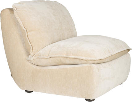 Dutchbone Fauteuil 'Radley' Velvet, kleur Beige