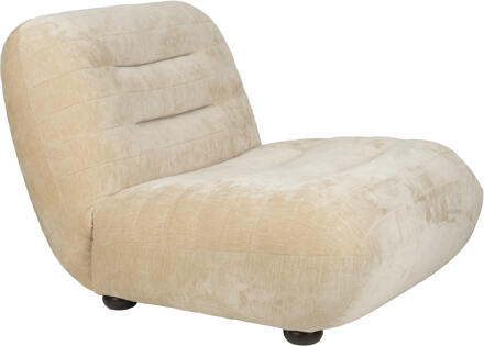 Dutchbone Fauteuil 'Wyatt' Velvet, kleur Beige