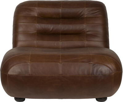 Dutchbone Fauteuil 'Wyatt' Wax Leder, kleur Chocolate