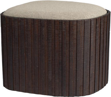 Dutchbone Poef 'Bay Low' Met opbergruimte, Teakhout