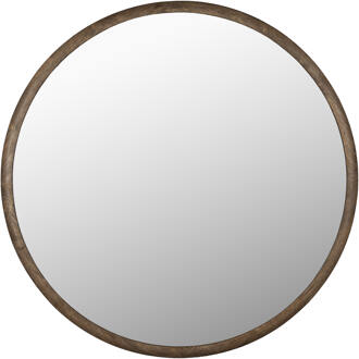 Dutchbone Ronde Spiegel 'Gale' Rubberhout, 80cm - 80 cm