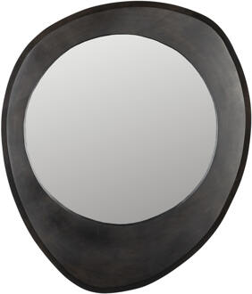 Dutchbone Spiegel 'Aren' Mangohout, 59 x 71cm Zwart