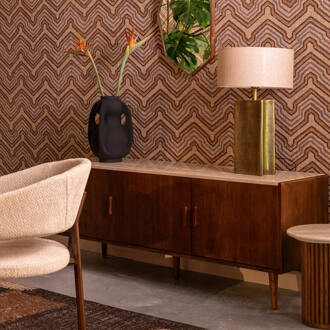 Dutchbone Tafellamp 'Rico' Linnen, 62cm hoog