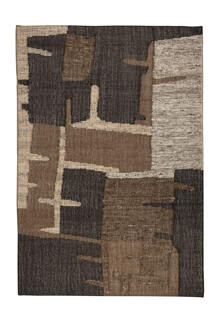 Dutchbone Vloerkleed 'Briton' Wol en jute, 200 x 300cm, kleur Bruin - 200 x 300 cm