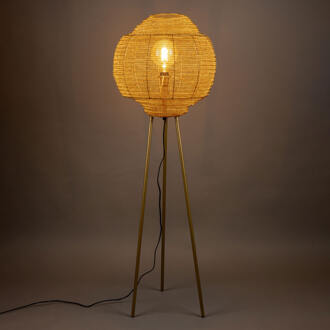Dutchbone Vloerlamp 'Meezan' 142cm, kleur Goud