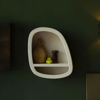 Dutchbone Wandplank 'Veda' Gerecycled marmer, 63 x 53cm - 63 cm