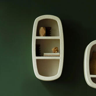 Dutchbone Wandplank 'Veda' Gerecycled marmer, 81 x 40cm - 81 cm