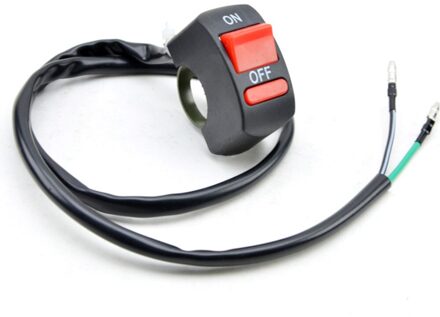 Dutrieux Universele Motorfiets Stuur Flameout Schakelaar Op Off Knop Voor Moto Motor Atv Bike DC12V/10A Zwarte Accessoires