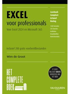 Duuren Media, Van Het Complete Boek Excel Voor Professionals - Het Complete Boek - Wim de Groot
