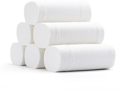 Duurzaam 10 Rolls 4 Lagen Natuurlijke Bamboe Pulp Papierrol Wc-papier Handdoeken Huishouden Keuken Papier