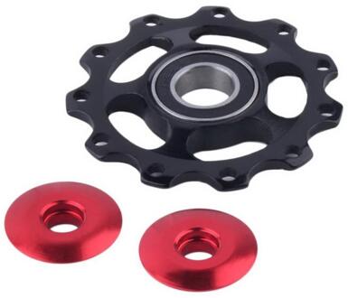 Duurzaam 11T Alloy Sealed Mountainbike Achterderailleur Katrol Lager Neuswiel Fiets Reparatie Persoonlijke Tool D2TC zwart