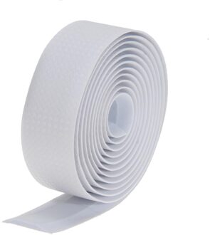 Duurzaam 2 Stuks Fietsen Kurk Stuurlint Zwart + 2 Bar Plug Koolstofvezel Riem Strap Antislip Fiets stuur Tape 6 Kleuren 2stk wit