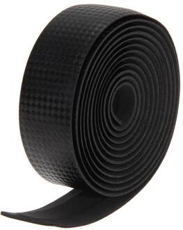 Duurzaam 2 Stuks Fietsen Kurk Stuurlint Zwart + 2 Bar Plug Koolstofvezel Riem Strap Antislip Fiets stuur Tape 6 Kleuren 2stk zwart