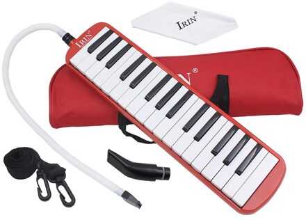 Duurzaam 32 Piano Toetsen Melodica Met Draagtas Muziekinstrument Voor Muziek Liefhebbers Beginners Prachtige Afwerking Rood