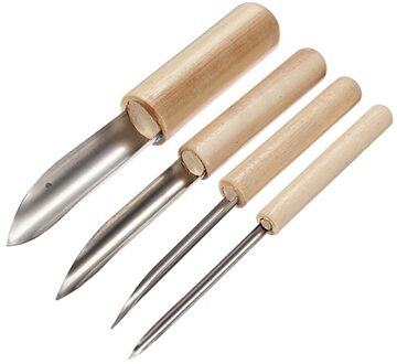 Duurzaam 4 stks Roestvrijstalen Halve Cirkel Vormgeven Aardewerk Klei Modeling Sculptuur Tool Set Perforator Handig Geweldig