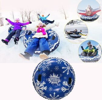 Duurzaam 47 ''Opblaasbare Sneeuw Buis Zware Sneeuw Rider Slee Met Handvatten & Gladde Bodem Water Vlot Kajak Voor kinderen En Volwassenen blauw