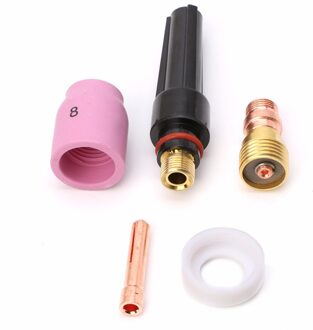 Duurzaam 5 Pcs Tig Lastoorts Stubby Cup Gas Collet Body Lens Kit Past Voor Alle WP-17/18/26 Serie luchtgekoelde Lastoortsen