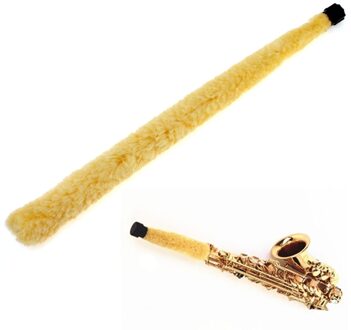 Duurzaam Altsaxofoon Stofzuiger Geel Soft Fiber Borstel Alto Sax Cleaning Tools Houtblazers Muziekinstrumenten Onderdelen & Accessoires